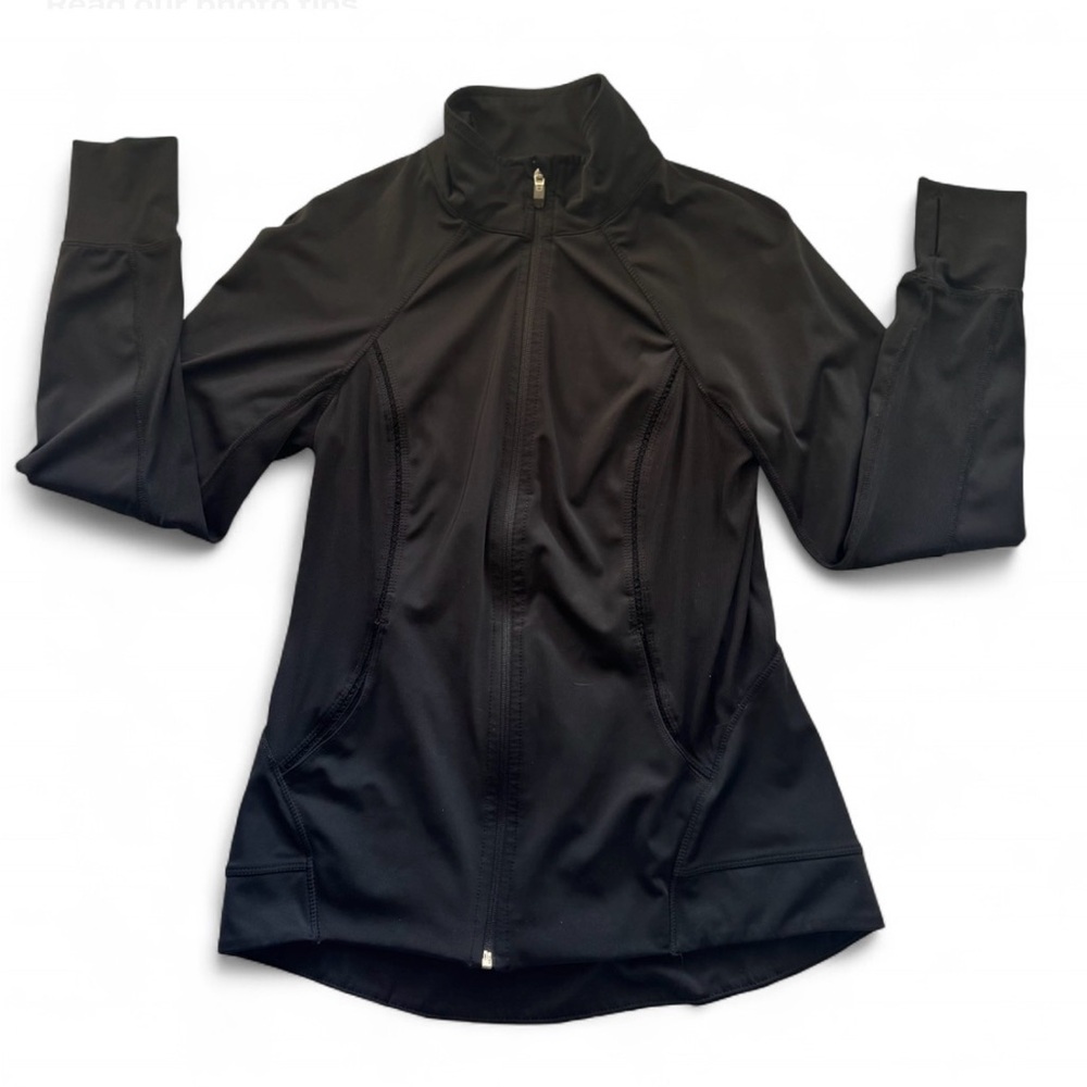 Tangerine | Black Zip-Up Athletic Jacket